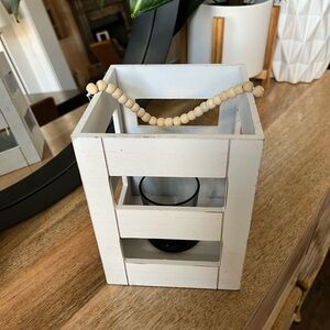 Farmhouse Boho Wooden Lantern Candle Votive